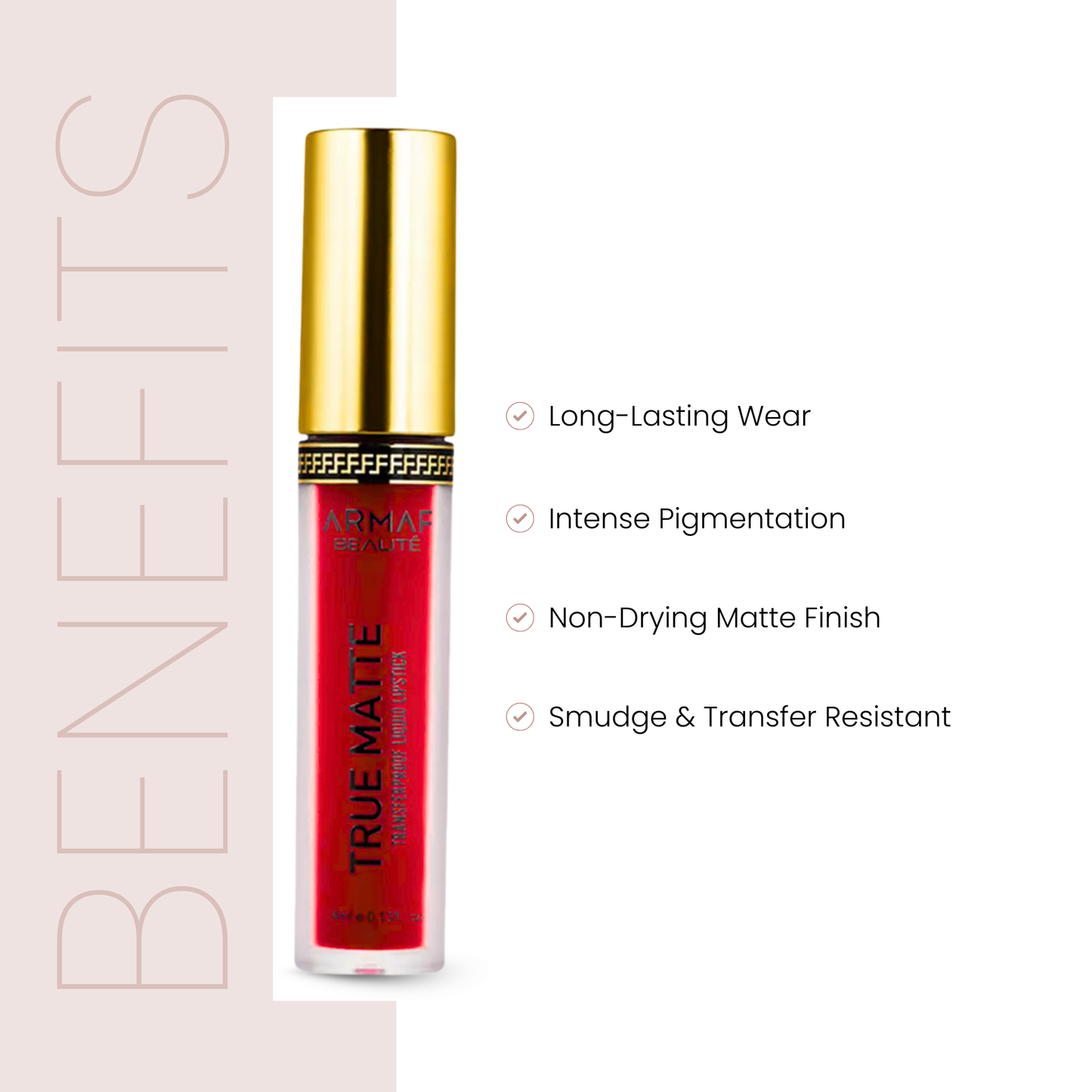 True Matte Liquid Lipstick Long-Wear Velvet Matte Finish Lip Color