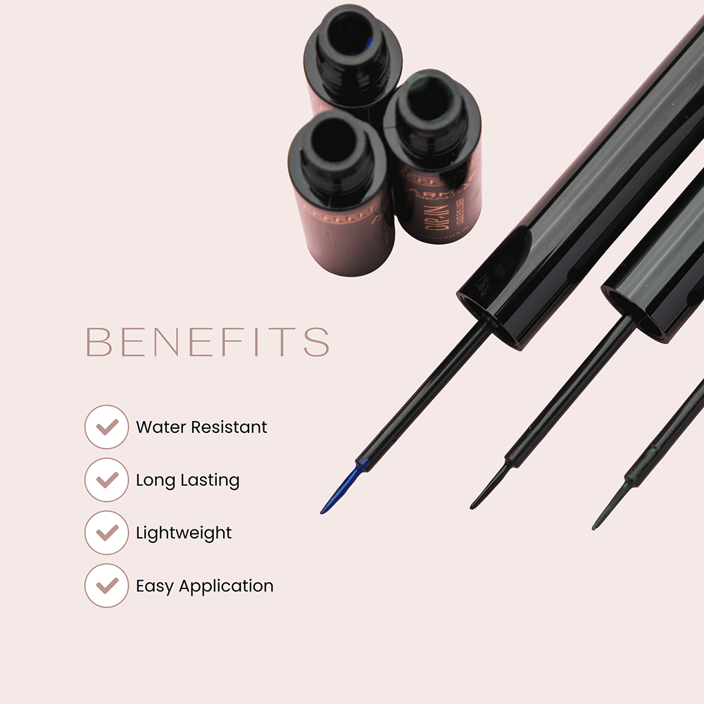 Dip-in Liquid Eyeliner Water-Resistant Liquid Eyeliner for Bold Precise Lines