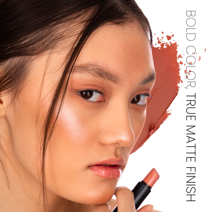 True Matte Bullet Lipstick Long-Lasting Pigmented Lip Color for Everyday Wear