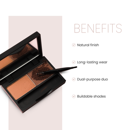 Enchanting Brow Eyebrow Duo Dual-Shade Powder for Perfect Gradient Brows
