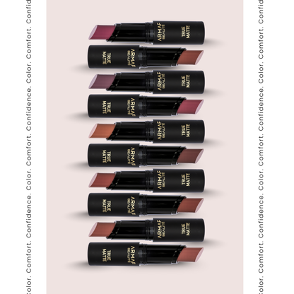 True Matte Bullet Lipstick Long-Lasting Pigmented Lip Color for Everyday Wear